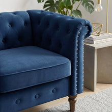 Load image into Gallery viewer, Chesley Velvet Occasional Chair - Navy Blue