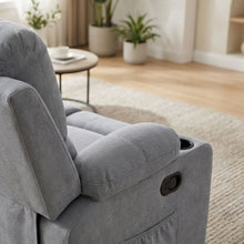Load image into Gallery viewer, Henley Fabric Manual 2 Seater Recliner Sofa - Grey