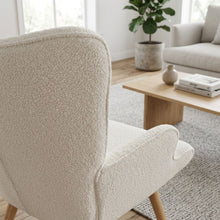Load image into Gallery viewer, Emma Boucle Armchair with Ottoman - White