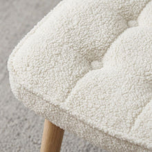 Load image into Gallery viewer, Emma Boucle Armchair with Ottoman - White