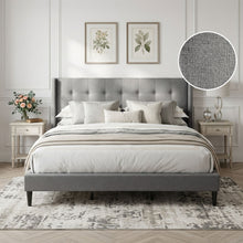 Load image into Gallery viewer, Sealy Super King Fabric Bed Frame - Light Grey