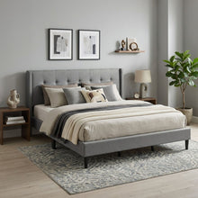Load image into Gallery viewer, Sealy Super King Fabric Bed Frame - Light Grey