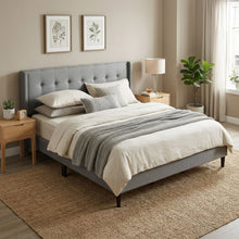 Load image into Gallery viewer, Sealy Super King Fabric Bed Frame - Light Grey