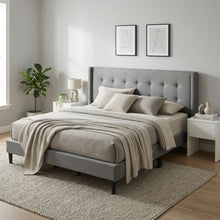 Load image into Gallery viewer, Sealy Super King Fabric Bed Frame - Light Grey