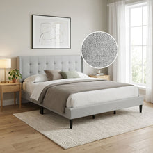 Load image into Gallery viewer, Sealy Super King Fabric Bed Frame - Silver