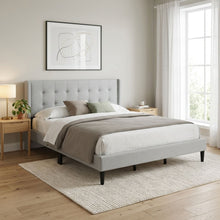 Load image into Gallery viewer, Sealy Super King Fabric Bed Frame - Silver