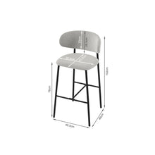 Load image into Gallery viewer, Tate Fabric Bar Stool - Set of 2 - Light Grey