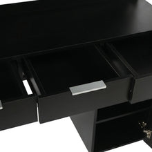 Load image into Gallery viewer, Comfrey 2 Piece Dressing Table with Mirror &amp; Stool Set - Black