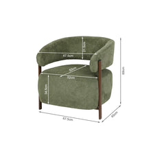 Load image into Gallery viewer, Elow Velvet Armchair - Olive Green