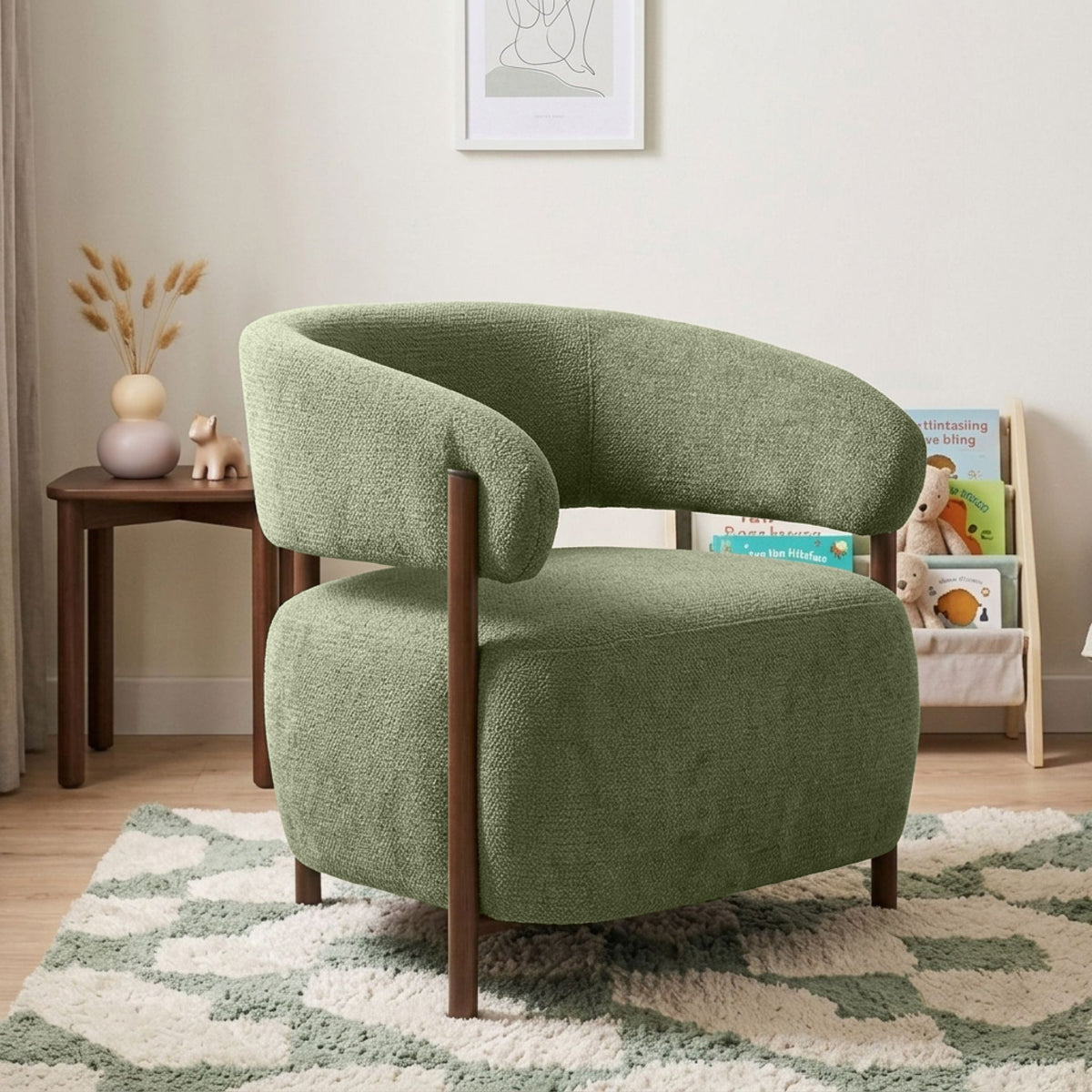 Elow Armchair - Olive Green