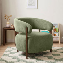 Load image into Gallery viewer, Elow Velvet Armchair - Olive Green