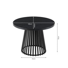 Load image into Gallery viewer, Arluna Round Dining Table 100x75cm - Black