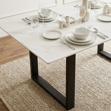 Load image into Gallery viewer, Bridger Matt Ceramic Dining Table 180 x 90cm - Snow White