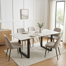 Load image into Gallery viewer, Bridger Matt Ceramic Dining Table 180 x 90cm - Snow White