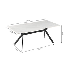 Load image into Gallery viewer, Xenova Rectangle Ceramic Dining Table 180x90cm - White