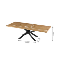 Load image into Gallery viewer, Croscen Rectangle Dining Table 240x95cm - Oak