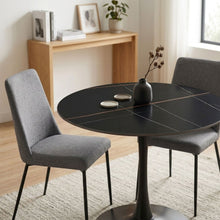 Load image into Gallery viewer, Tulesso Round Dining Table 80x75cm - Golden Black