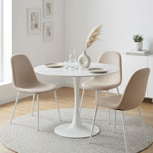 Load image into Gallery viewer, Tulesso Round Dining Table 90x75cm - Snow White