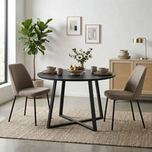 Load image into Gallery viewer, Crastin Round Dining Table 120x75cm - Black