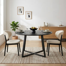 Load image into Gallery viewer, Crastin Round Dining Table 120x75cm - Black
