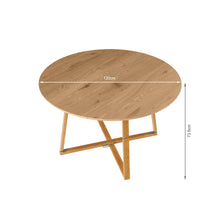 Load image into Gallery viewer, Crastin Round Dining Table 120x75cm - Oak