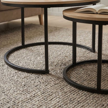 Load image into Gallery viewer, Aurelo 2pc Coffee Table Side Table Set - Oak