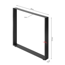 Load image into Gallery viewer, Varex Box Shape Metal Dining Table Legs 90x72.5cm - Set of 2