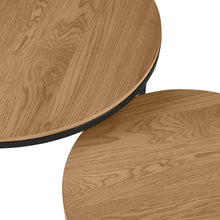 Load image into Gallery viewer, Aurelo 2pc Coffee Table Side Table Set - Oak