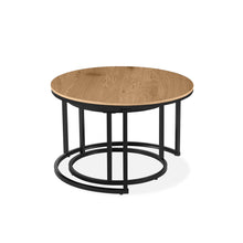 Load image into Gallery viewer, Aurelo 2pc Coffee Table Side Table Set - Oak