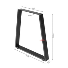 Load image into Gallery viewer, Varex Trapezoid Metal Dining Table Legs 45/67x72.5cm - Set of 2