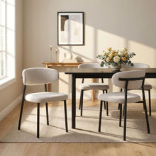 Load image into Gallery viewer, Curvano Fabric Dining Chair Set Of 4 - Beige (T=0.380m³ - 24.5kg)