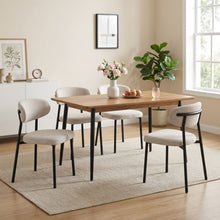 Load image into Gallery viewer, Curvano Fabric Dining Chair Set Of 4 - Beige (T=0.380m³ - 24.5kg)
