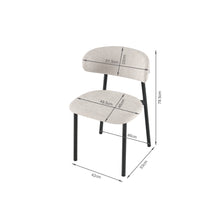 Load image into Gallery viewer, Curvano Fabric Dining Chair Set Of 4 - Beige (T=0.380m³ - 24.5kg)