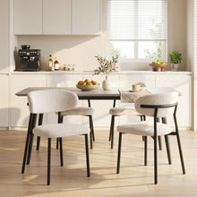 Load image into Gallery viewer, Curvano Fabric Dining Chair Set Of 4 - Beige
