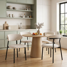Load image into Gallery viewer, Curvano Fabric Dining Chair Set Of 4 - Beige