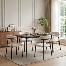 Load image into Gallery viewer, Curvano Fabric Dining Chair Set Of 4 - Beige