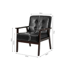 Load image into Gallery viewer, Ronan PU Armchair - Black
