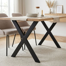 Load image into Gallery viewer, Varex X-Shape Metal Dining Table Legs 60x71cm - Set of 2