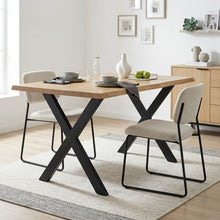 Load image into Gallery viewer, Varex X-Shape Metal Dining Table Legs 60x71cm - Set of 2