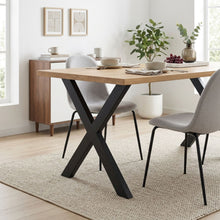 Load image into Gallery viewer, Varex X-Shape Metal Dining Table Legs 60x71cm - Set of 2
