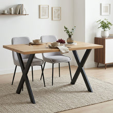 Load image into Gallery viewer, Varex X-Shape Metal Dining Table Legs 60x71cm - Set of 2