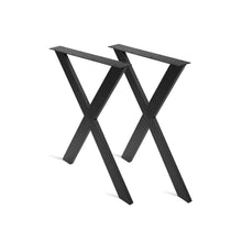 Load image into Gallery viewer, Varex X-Shape Metal Dining Table Legs 60x71cm - Set of 2