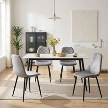 Load image into Gallery viewer, Quila Velvet Dining Chair - Set Of 4 - Light Grey (0.199m³ - 18.0kg)