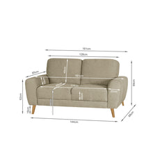 Load image into Gallery viewer, Suki Linen 2 Seater Sofa - Beige