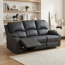 Load image into Gallery viewer, 24034-marton-electric-3-seater-recliner-sofa-black-2605081