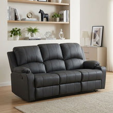 Load image into Gallery viewer, 24034-marton-electric-3-seater-recliner-sofa-black-2605085
