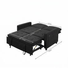 Load image into Gallery viewer, Kauri Boucle  2 Seater Sofa Bed - Black