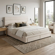 Load image into Gallery viewer, Arbor Super King Bed Frame with 4 Drawers - Beige