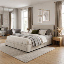 Load image into Gallery viewer, Arbor Super King Bed Frame with 4 Drawers - Beige