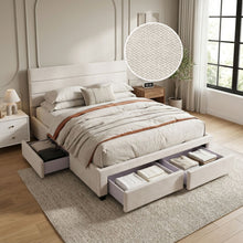 Load image into Gallery viewer, Arbor Super King Bed Frame with 4 Drawers - Beige